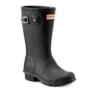 HUNTER Original Big Kid Rain Boot Kids Unisex 4 boy 5 girl Grey
